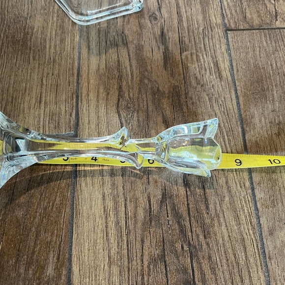 Clear crystal tulip candlestick holders - 8” x 4” - Picture 5 of 5